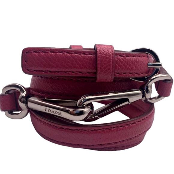 COACH Bright Pink Silver Replacement Strap - Picture 4 of 5